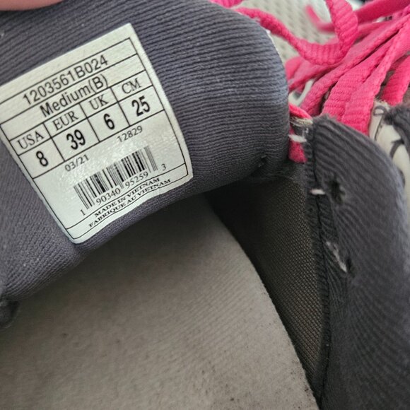 Brooks Ghost 14 Women Running Shoes Size 8 Gray Pink Cushioned Sneaker - Picture 7 of 9